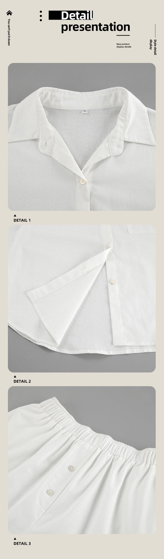 Conjunto de Lino Suelto para Mujer - Camisa y Shorts 100% Algodón - Image 9