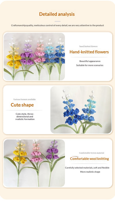 Ramo de Jacinto de Uva Tejido a Mano - Flores Artificiales Acabadas - Image 13