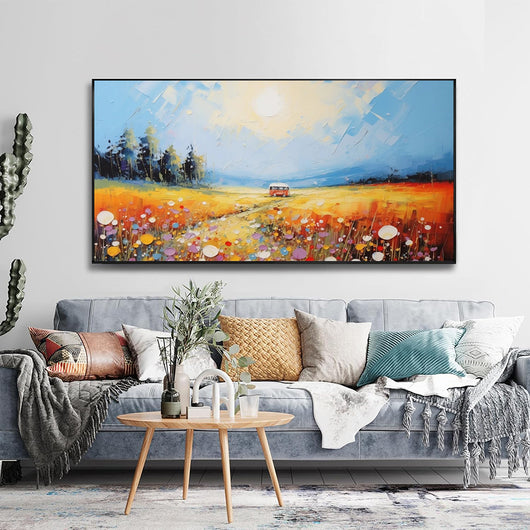 Cuadro Óleo Pintado a Mano - Paisaje Natural Grande para Sala de Estar - Image 4