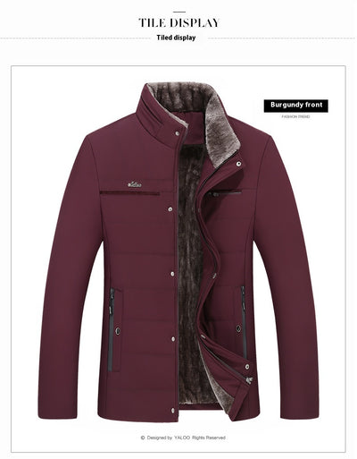 Abrigo Acolchado de Algodón para Papá - Chaqueta Cálida Otoño Invierno - Image 21