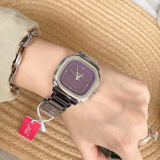 Reloj Mujer Retro Cuadrado Acero Inoxidable Esfera Grande Minimalista - Image 5