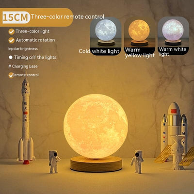 Lámpara Luna Flotante Magnética 3D con Control Táctil y 3 Colores de Luz - Image 14