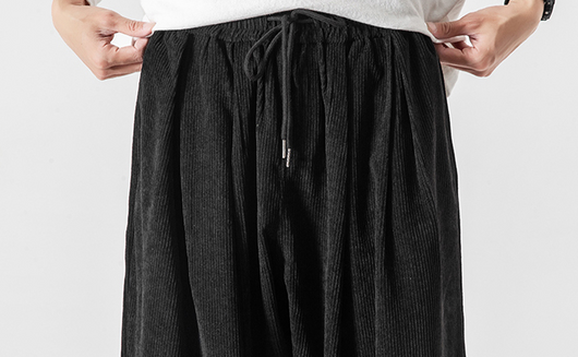 Pantalones Harem de Pana Suelta Talla Grande para Hombre - Image 23