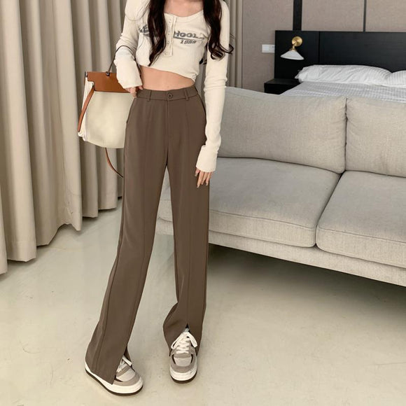 Pantalones de Traje Ancho y Suelto Chic para Verano