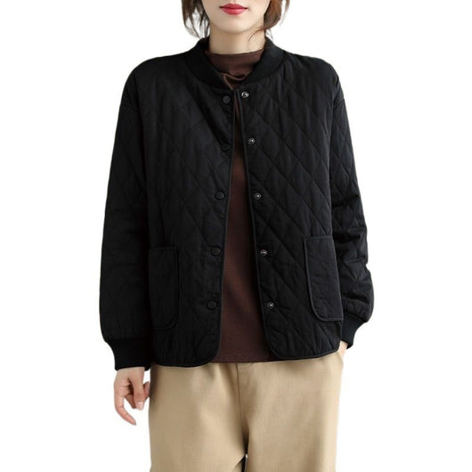 Chaqueta Acolchada de Algodón para Mujer - Diseño Rombo Ligero Otoño Invierno - Image 5