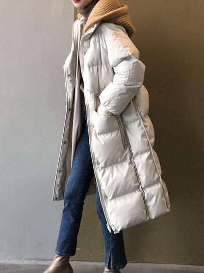 Chaqueta Acolchada Suelta con Capucha para Mujer - Image 5