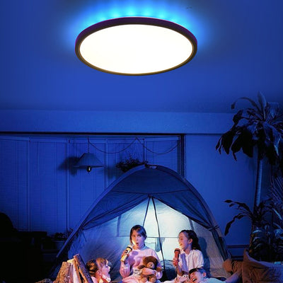 Plafón LED Dorado para Dormitorio 24W con Retroiluminación RGB Integrada - Image 15