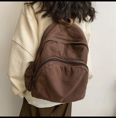Mochila de Lona Lavada para Viajes y Uso Diario - Image 14