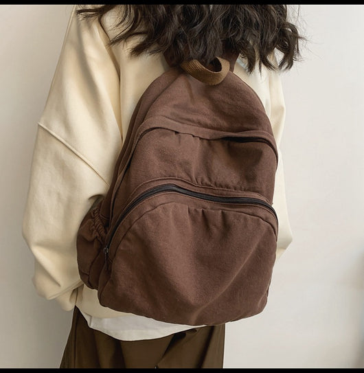 Mochila de Lona Lavada para Viajes y Uso Diario - Image 14