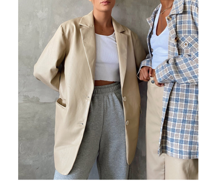 Abrigo de Cuero Premium Europeo y Americano - Traje Cálido - Image 22