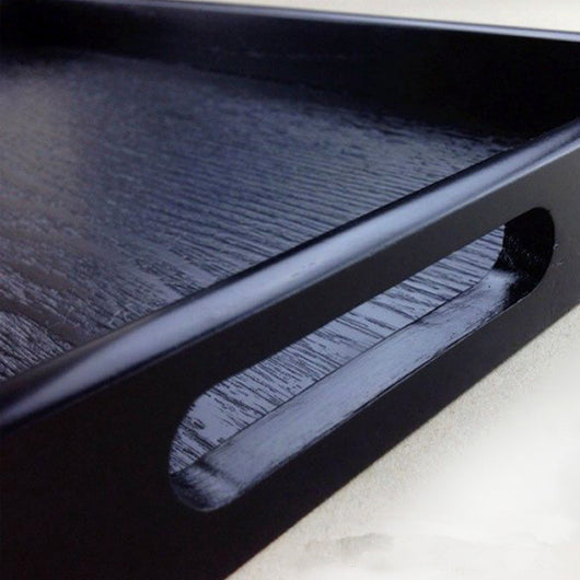 Bandeja Rectangular de Madera Negra Estilo Japonés para Hoteles - Image 8