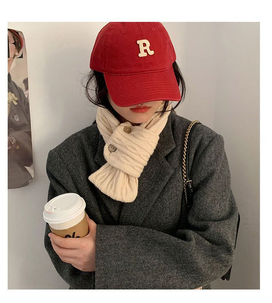 Pañuelo Liso Pequeño para Mujer - Estilo Coreano Otoño Invierno - Image 24