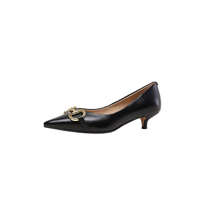 Zapatos Stiletto Coreanos Punta Aguda con Hebilla Metálica y Efecto Perla - Image 13