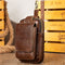Bolsa de Cintura Multifuncional de Cuero para Hombre