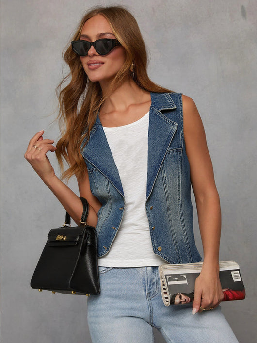 Chaleco Denim para Mujer - Estilo Versátil y Moderno - Image 6