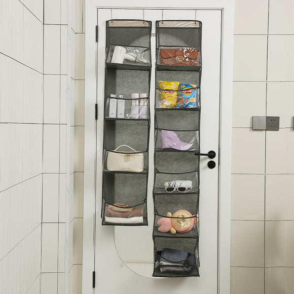 Organizador de Puerta Transparente Multifuncional con Bolsas Colgantes