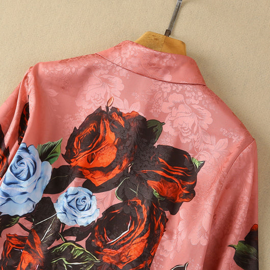 Conjunto Elegante: Blusa Manga Larga con Falda Plisada de Borde Amplio - Image 9