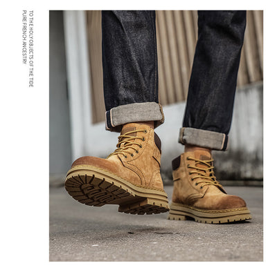 Botas Martin Hombre Estilo Británico Retro Otoño Invierno - Image 9