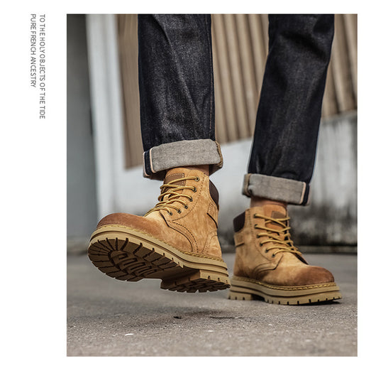 Botas Martin Hombre Estilo Británico Retro Otoño Invierno - Image 9