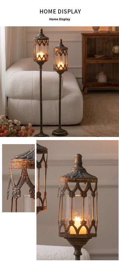 Candelabro de Piso Hierro Forjado Estilo Retro Vintage - Image 12