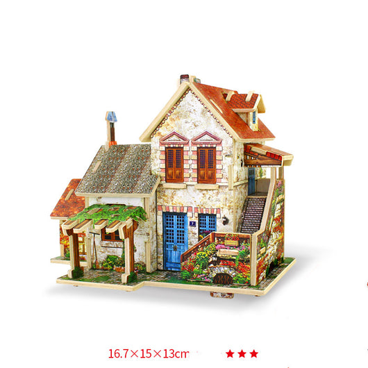 Puzzle 3D de Madera - Modelo de Casa para Armar - Image 11