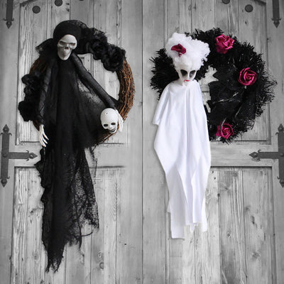 Adorno Navideño Fantasma Blanco y Negro - Guirnalda Decorativa Halloween - Image 11