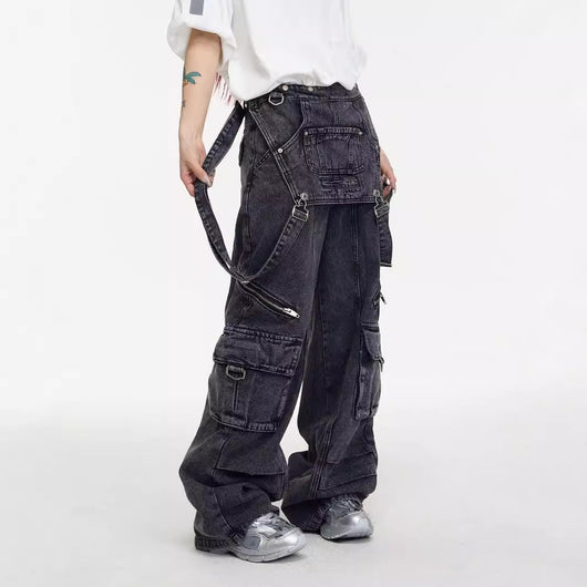 Pantalones Vaqueros Estilo Vintage Americano con Costuras de Diseño - Image 3