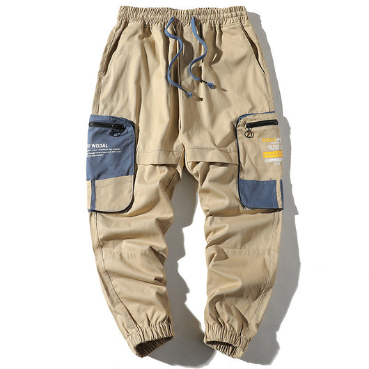 Pantalones Cargo Holgados con Bloques de Color y Bolsillos Amplios - Image 16