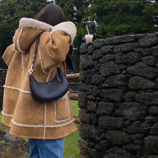 Abrigo Grueso con Capucha Diseño Moderno Largo para Otoño e Invierno - Image 2