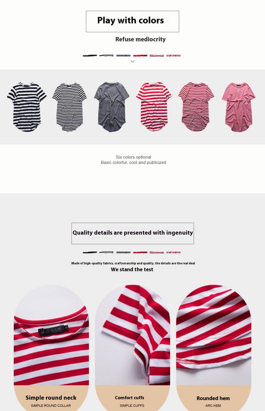 Playera Unisex de Rayas Cuello Redondo Largo - Estilo Mar y Alma - Image 19