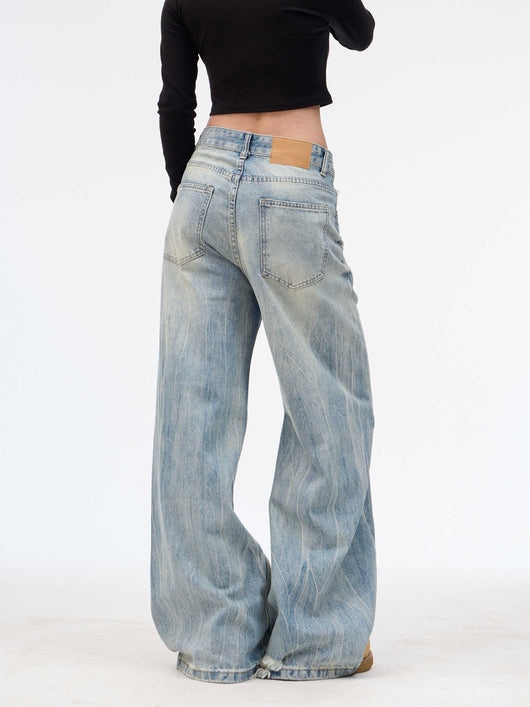 Pantalones Jeans Baggy Rotos Estilo Retro Lavado Vintage - Image 13