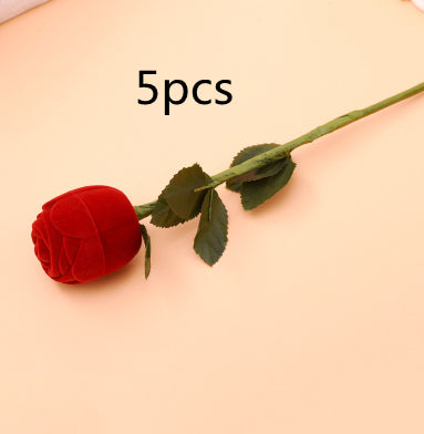 Caja de Anillo Elegante con Rosas de Rama - Estuche para Aretes - Image 7
