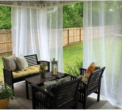 Cortina de Sombra Exterior Impermeable para Terraza y Balcón - Malla Blanca - Image 8
