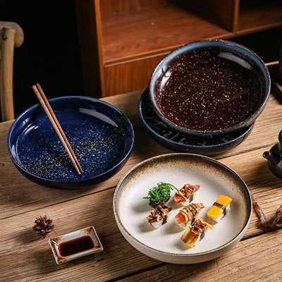 Plato Hondo Japonés de Cerámica Grande - Diseño Redondo Creativo - Image 15