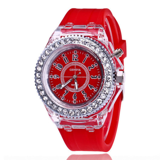Reloj LED Luminoso Geneva para Mujer con Pulsera de Silicona - Image 25