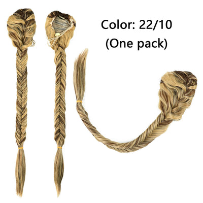 Peluca Trenza Sintética Cola de Caballo Estilo Fishtail para Mujer - Image 16