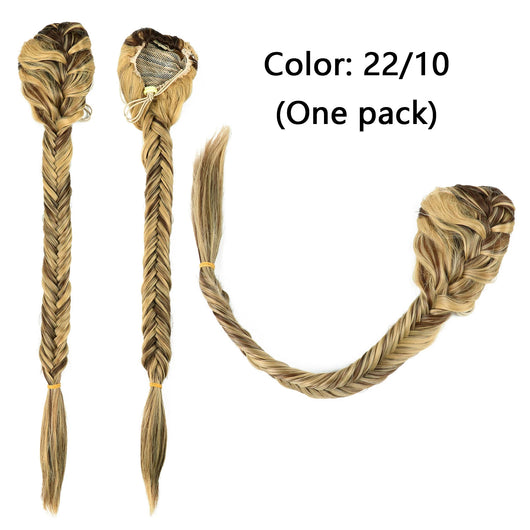 Peluca Trenza Sintética Cola de Caballo Estilo Fishtail para Mujer - Image 16