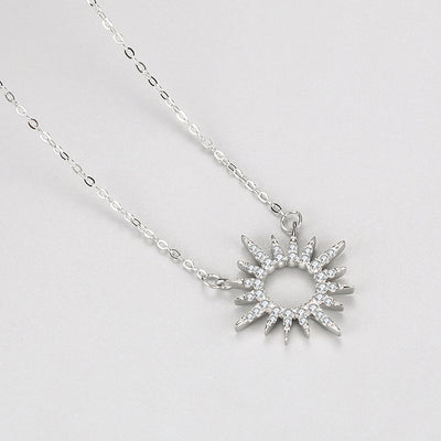 Collar de Plata 925 Girasol con Diamantes Completos - Image 4