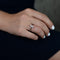 Anillo Ojo de Caballo con Zafiro Artificial en Plata