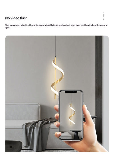 Lámpara Espiral Moderna para Comedor y Dormitorio - Image 17