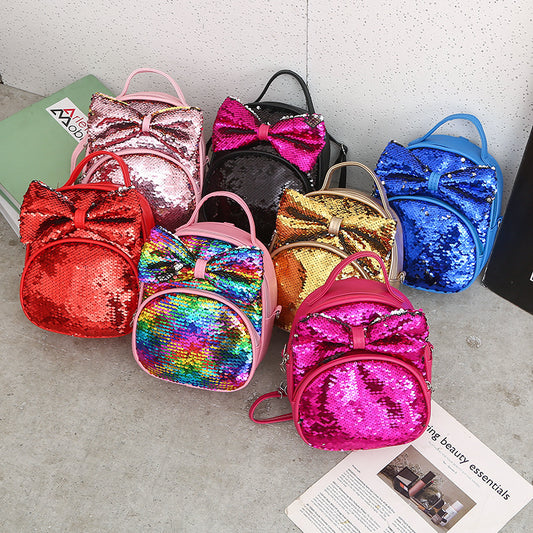 Mochila Infantil con Lentejuelas Brillantes y Diseño Adorable