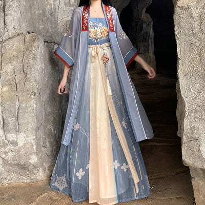 Traje Hanfu Tang Dynasty Hezi con Bordados Tradicionales Chinos - Image 2
