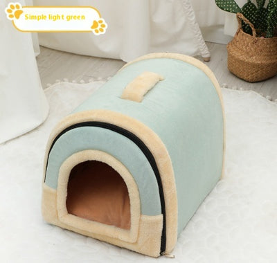 Cama Portátil para Mascotas Pequeñas y Medianas con Asa - Refugio Cálido y Acogedor - Image 9