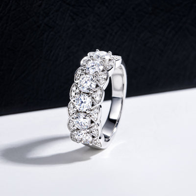 Anillo de Plata 925 con Baño de Oro 18K y Moissanita Completa - Image 12