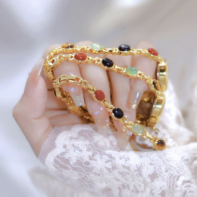 Pulsera de Jade Natural Multicolor Fu Lu Shou - Abundancia y Protección - Image 17