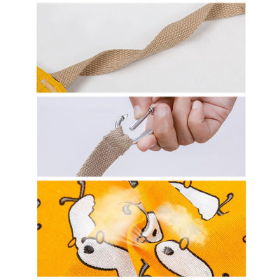 Hamaca Colgante para Gatos de Algodón y Lino Transpirable - Cama Resistente Multicolor con Gancho - Image 5