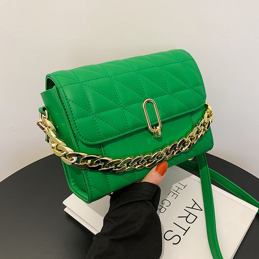Bolso de Hombro Cadena Rombo Cuadrado Pequeño - Image 4