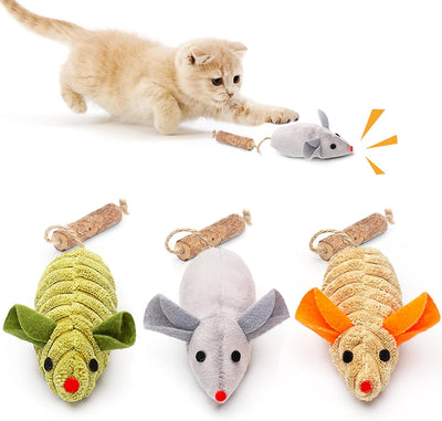 Juguetes Interactivos para Gatos con Catnip y Sonidos de Ratón