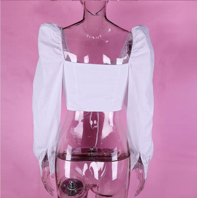 Blusa Manga Larga con Escote en V y Tiras Ajustables - Image 16