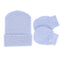 Set de Gorro Tejido y Manoplas Antiarañazos para Recién Nacido